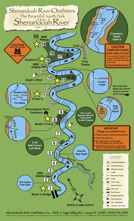 Shenandoah River Map