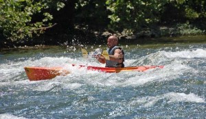 Compton's rapid wave in kayak