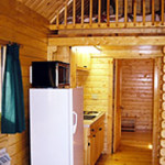 river cabin kitchen