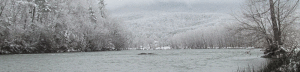 Snow by the Shenandoah River near Luray