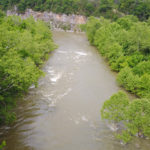 Compton's rapid at high water by drone