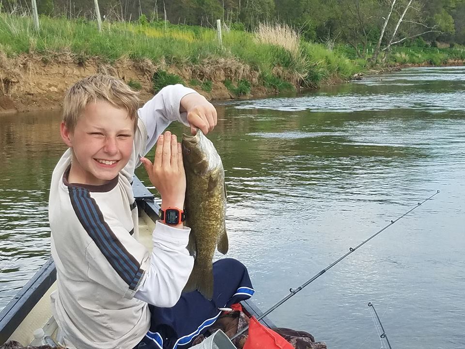 Bass fishing on the South fork of the Shenandoah River near Luray VA