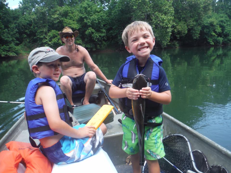 fishing kids having fun