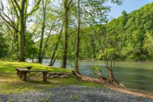 private boat landing on the Shenandoah River