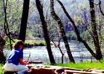 Bonfire area at River