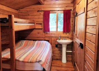Back room with double & Bunk bed and bathroom